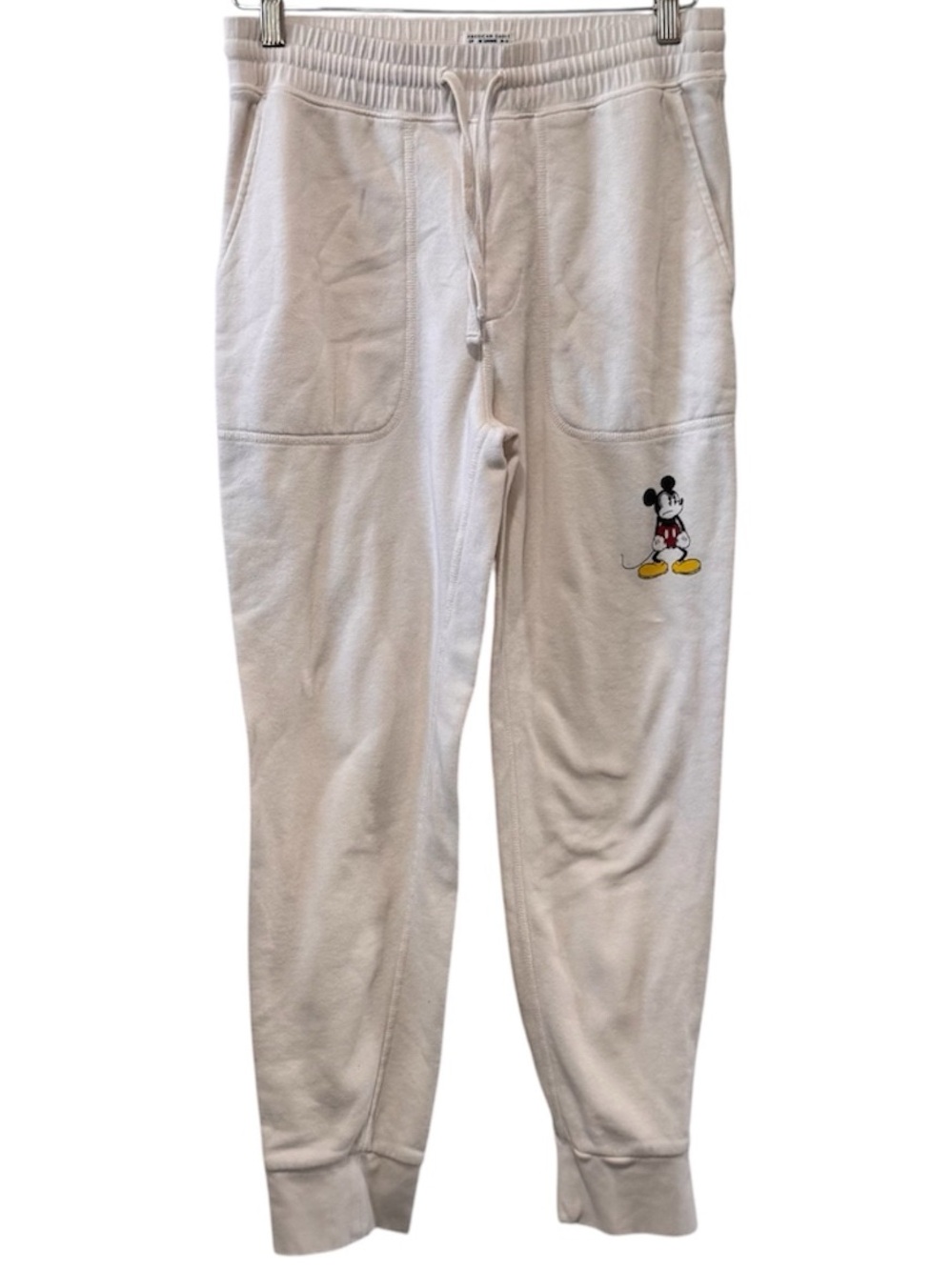 American Eagle Disney Mickey Mouse Cream Jogger Sweats